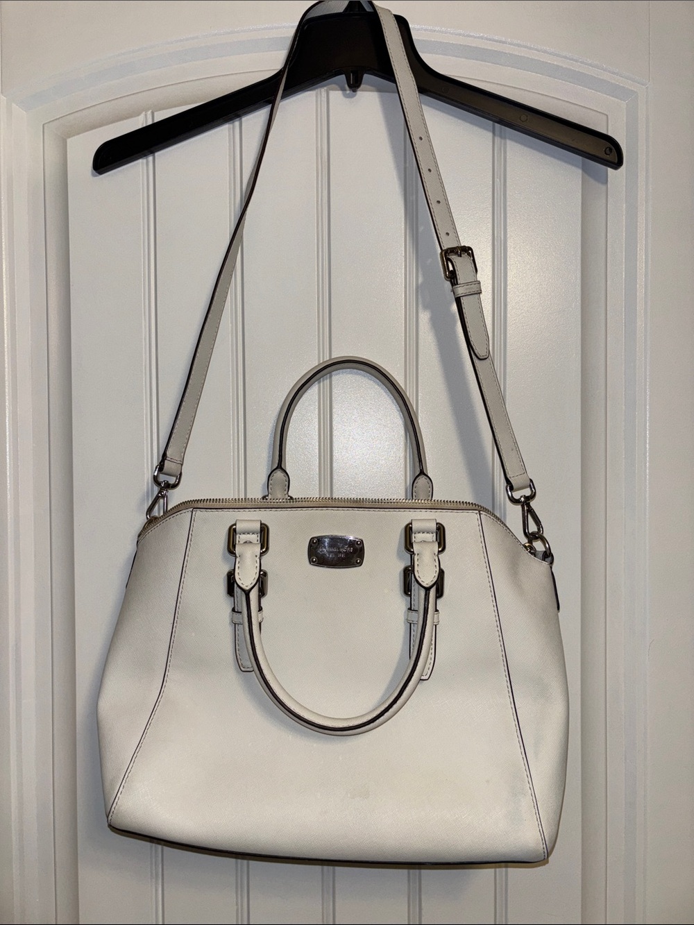 Michael Kors White Leather Handbag